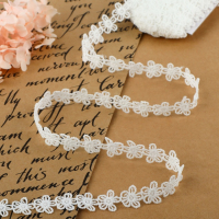 Кружево гипюровое, 15 мм &times; 14 &plusmn; 1 м, цвет белый