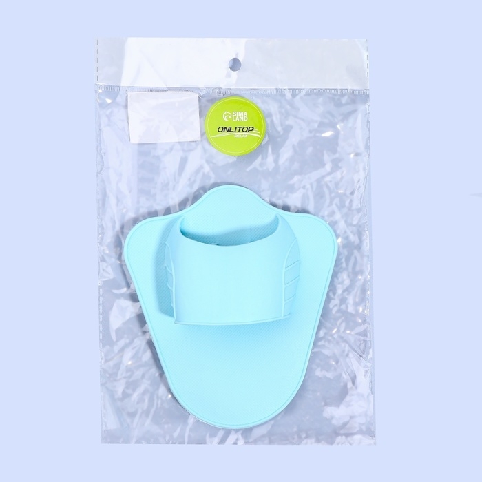 Массажёр - щётка, антицеллюлитный, 14 &times; 12 &times; 3,5 см, цвет голубой