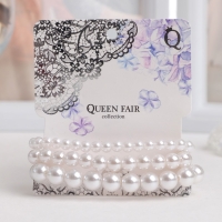 Браслет 3 ряда «Жемчужина» шар № 4,5,6, цвет белый, d=7 см Браслет 3 ряда «Жемчужина» шар № 4,5,6, цвет белый, d=7 см