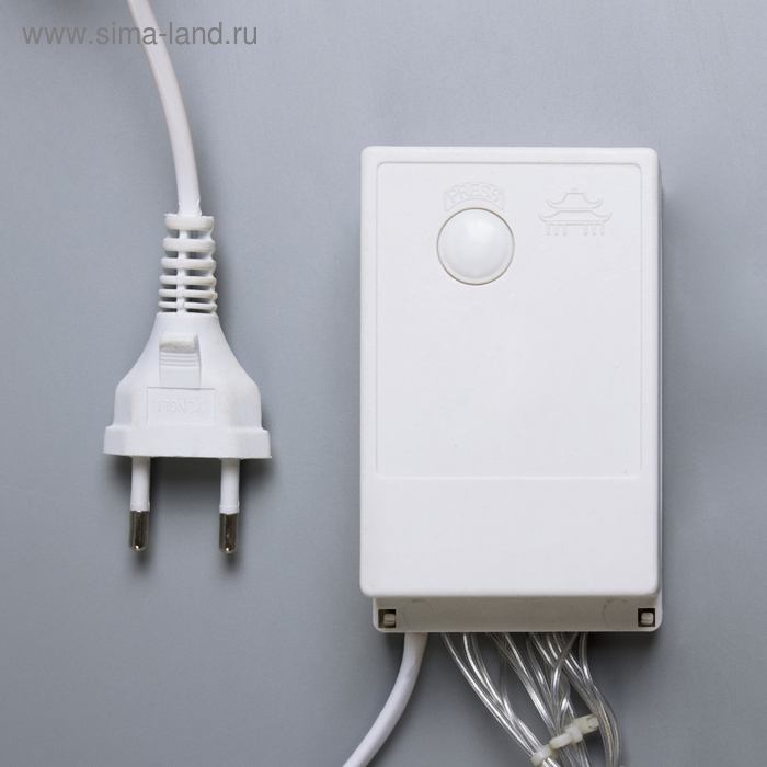 Гирлянда &laquo;Водопад&raquo; 2 &times; 1.5 м, IP44, прозрачная нить, 400 LED, свечение синее, 8 комбинаций режимов, 220 В