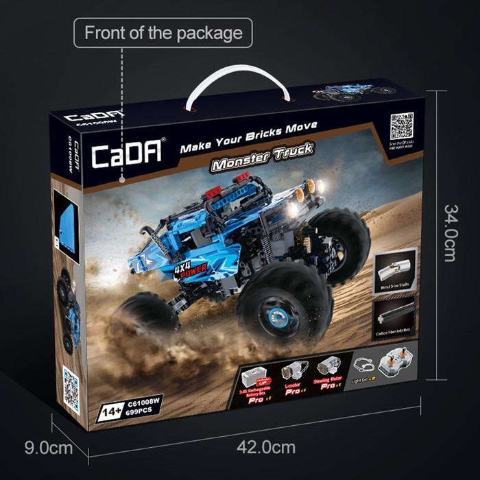 Конструктор радиоуправляемый &laquo;Монстртрак&raquo;, 699 деталей