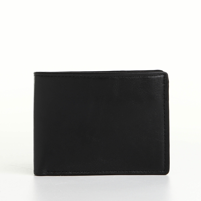 Портмоне мужское без застёжки, отдел для карт, монет, цвет чёрный Портмоне мужское без застёжки, отдел для карт, монет, цвет чёрный