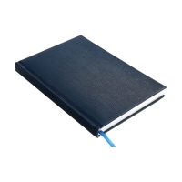 Ежедневник недатированный, A5, 160 листов, Attomex. Lancaster, твердая обложка балакрон с поролоном, тиснение фольгой, перфорация, ляссе, блок 70%, синий