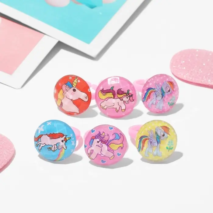 Кольцо детское Выбражулька &laquo;Единороги&raquo;, рисунок МИКС, МИКС