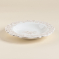 Тарелки глубокие SL Home &laquo;Аманде&raquo;, d=23 см, 300 мл, набор 2 шт, фарфор, белые