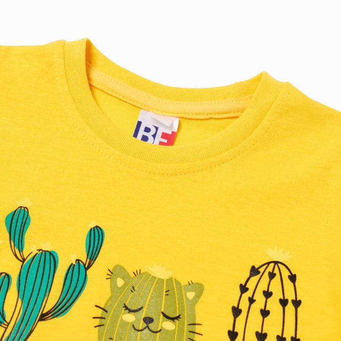 Футболка для девочки, цвет жёлтый, рост 122 см