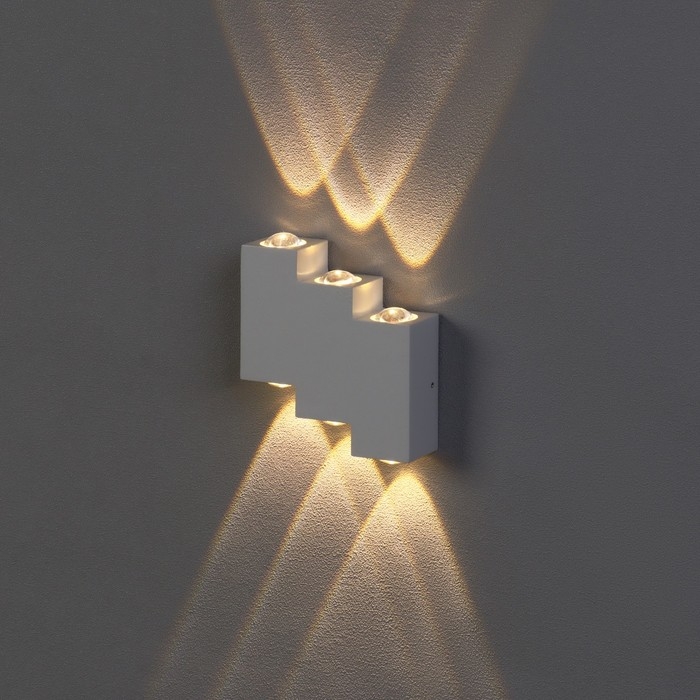 Светильник фасадный &laquo;Луч&raquo;, FSD-011, 6 Вт, 3000К, 3 луча, IP65, 220 В, металл, белый