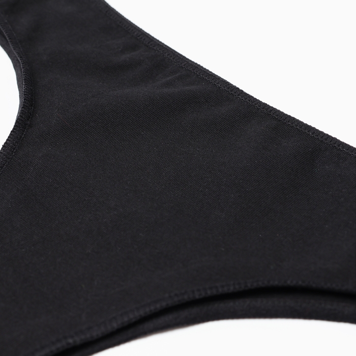 Трусы женские бразильяна, цвет черный, размер 48 (L)