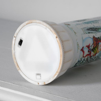 Светодиодная фигура &laquo;Бутылка со снеговиками&raquo; 9 &times; 35 &times; 9 см, пластик, батарейки ААх3 (не в комплекте), USB, свечение тёплое белое