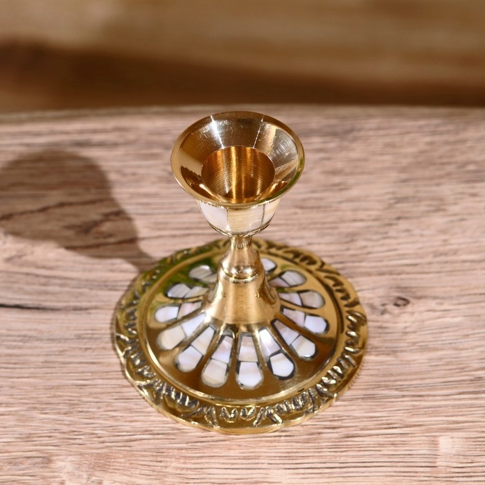 Подсвечник "Крис" латунь 8,5 см