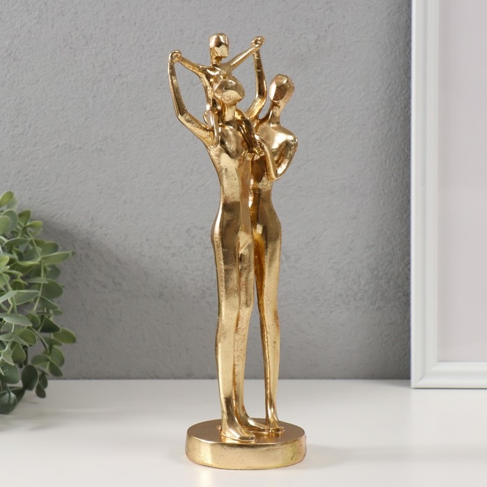 Сувенир полистоун "Вместе" золото 27х10х8 см