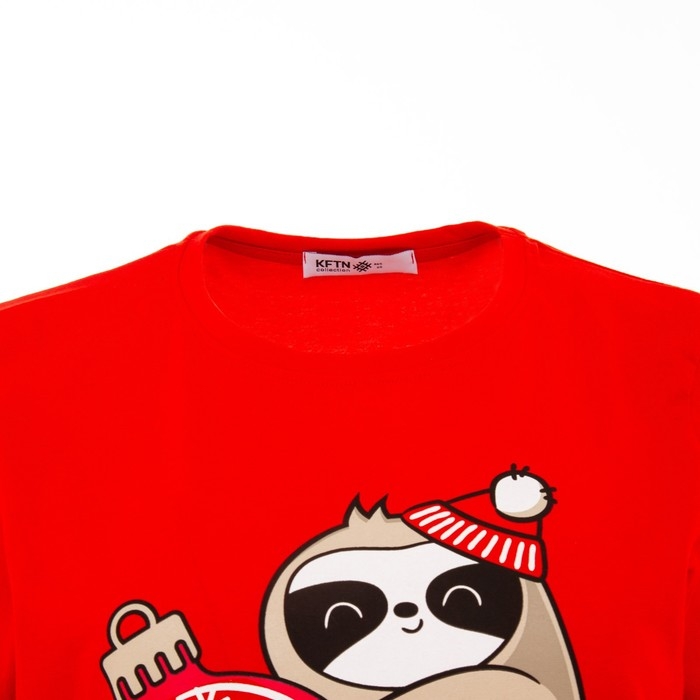 Пижама новогодняя женская (футболка и брюки) KAFTAN Пижама новогодняя женская (футболка и брюки) KAFTAN "Winter" размер 40-42