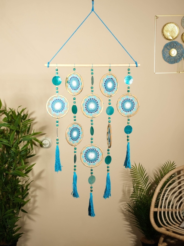 Ловец снов "Чистота разума" текстиль, ротанг 50х2х100 см