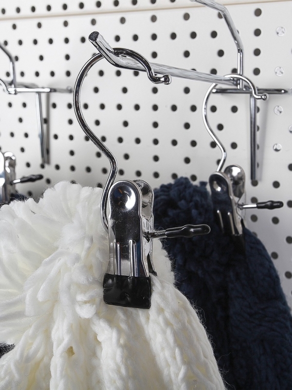 Крючок - вешалка с прищепкой, 10 шт. 5&times;2&times;11.5 см, цвет хром