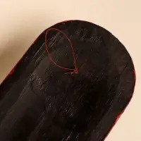 Маска настенная дерево "Абориген коричневый с желтым узором" 3х12х50 см