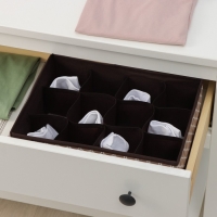 Органайзер для хранения белья Доляна &laquo;Браун&raquo;, 16 ячеек, 32&times;32&times;12 см, цвет коричневый