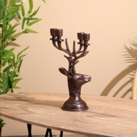 Подсвечник на 4 свечи "Олень" алюминий 16х12х32 см Подсвечник на 4 свечи "Олень" алюминий 16х12х32 см