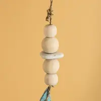 Подвеска декоративная &laquo;Звёздочки&raquo;, 13&times;2&times;100 см, дерево, камень, голубая