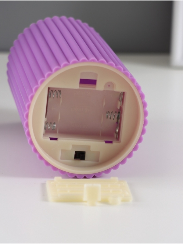 Ночник свеча Ночник свеча "Уют" LED 3xААА сиреневый 7,5х7,5х12,5см