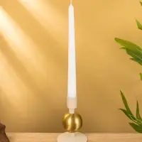 Подсвечник на 1 свечу текстурный "Фисташковый" с 1 сферой 7,5х7,5х11,5 см