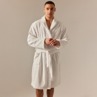 Халат махровый мужской SL HOME: Basic "Блан де Блан", размер S, 100% хлопок, 420 г/м2