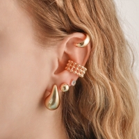 Набор серьги и каффы 8 шт. &laquo;Кольца&raquo; капли, цвет золото