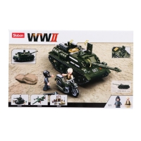Конструктор Армия ВОВ &laquo;Танк ПТ-САУ 100&raquo;, 338 деталей