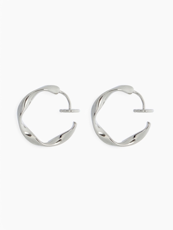 Клипсы &laquo;Тренд&raquo; кольцо жгутик, цвет серебро