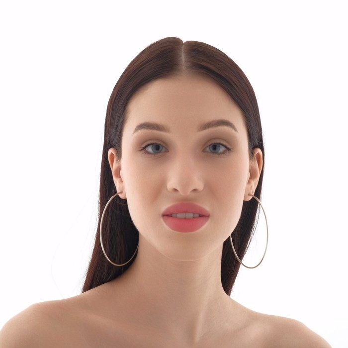 Серьги кольца «Классика» d=8 см, цвет серебро Серьги кольца «Классика» d=8 см, цвет серебро