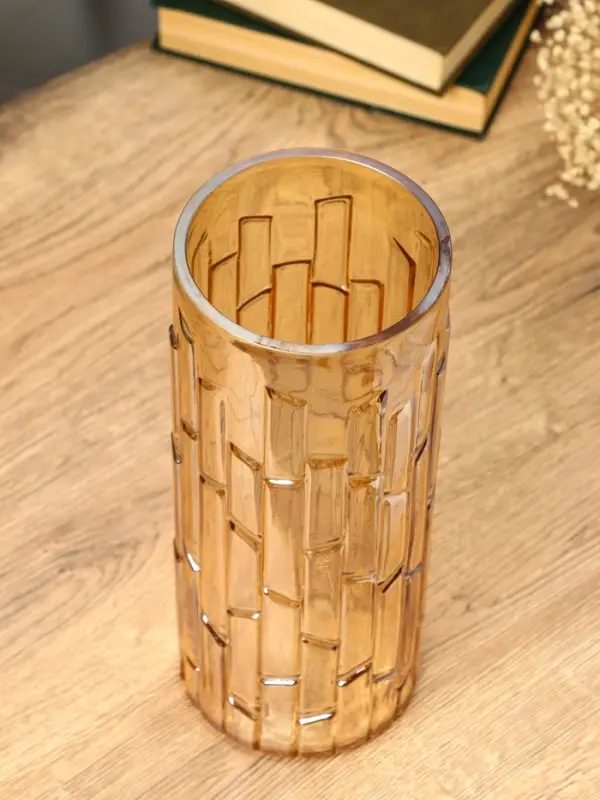 Ваза стекло настольная "Мэнди" 29х12 см, коричневый