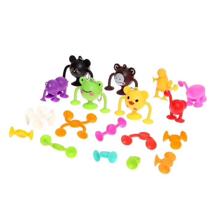 Конструктор &laquo;Забавные присоски&raquo;, 80 деталей