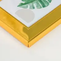 Фоторамка металл на 1 фото 10х15 см "Зеркало" золото гальваника 1,7х15х20,2 см