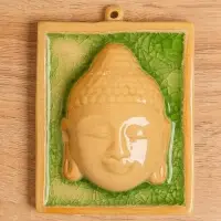 Подставка под благовония &laquo;Будда&raquo;, 11&times;9&times;3 см, керамика, зелёно-коричневая