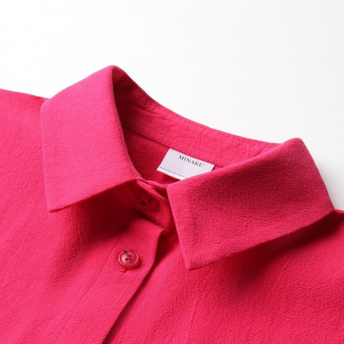 Костюм для девочки (рубашка и шорты) MINAKU, цвет фуксия, рост 122-128 см Костюм для девочки (рубашка и шорты) MINAKU, цвет фуксия, рост 122-128 см