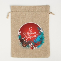 Мешок с термонаклейкой &laquo;С Новым годом&raquo;, 16 х 24 см  +/- 1.5 см, Новый год