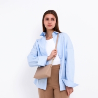 Сумка женская кросс-боди на молнии, цвет бежевый Сумка женская кросс-боди на молнии, цвет бежевый