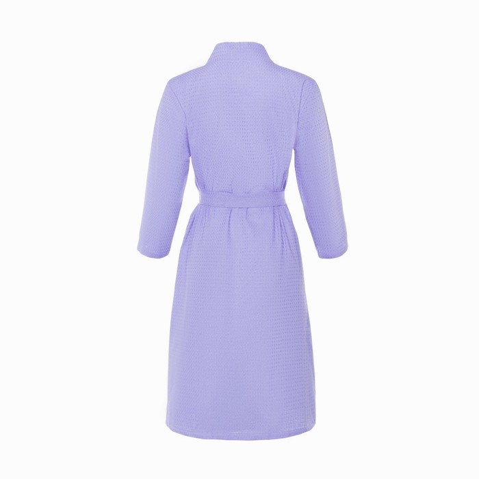 Халат вафельный женский &laquo;Экономь и Я&raquo; рукав 3/4 цвет сиреневый р. 42-44, хл 100%, 200 г/м&sup2;