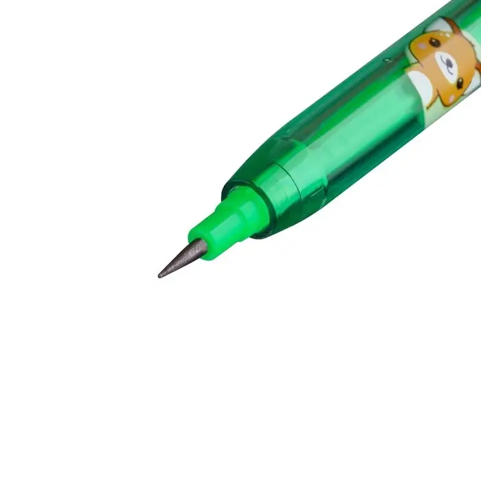 Карандаш чернографитный сегментный Мульти-Пульти "Зверята", с ластиком-топпером, МИКС