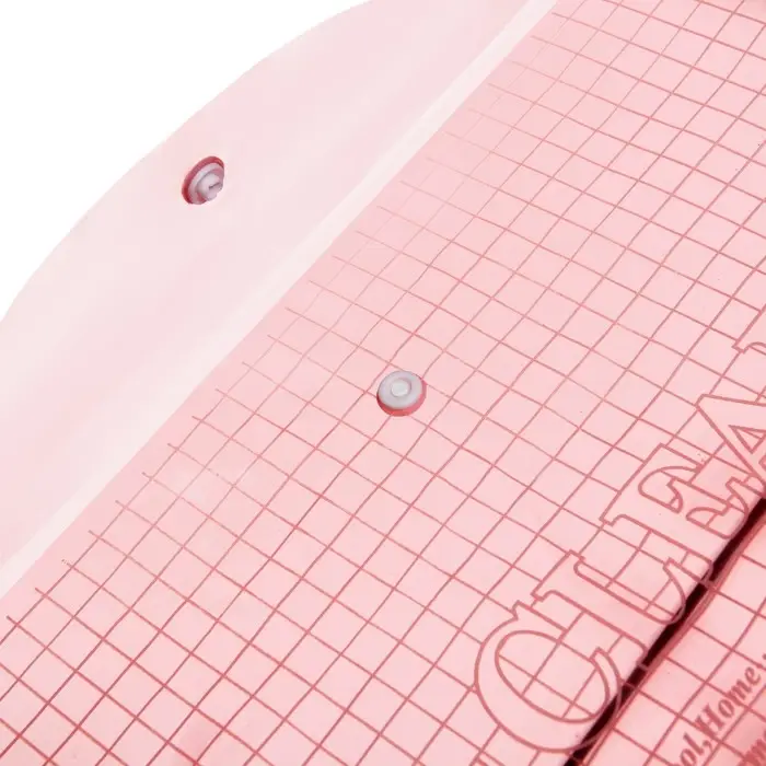 Папка-конверт на кнопке, А4, 80 мкм, "Клетка", тонированная, красная