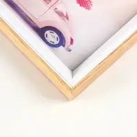 Фоторамка пластик на 6 фото 10х15 см "Двухцветная" бук и белый 29,5х46,5х2 см