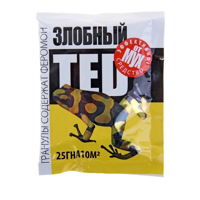 Гранулы от мух Гранулы от мух "Злобный TED", с феромоном, пакет, 25 г