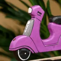 Календарь настольный &laquo;Мопед&raquo;, 14&times;5.5&times;14.5 см, дерево, фиолетовый