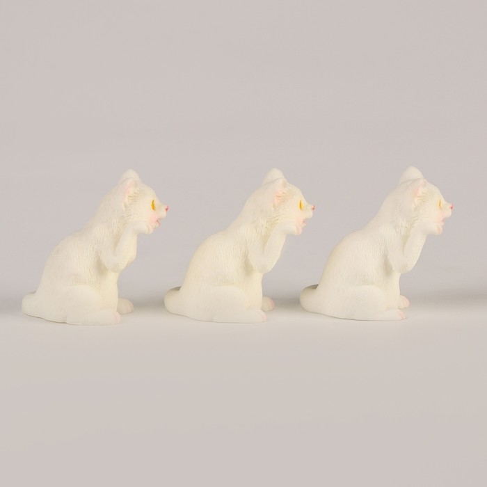 Миниатюра кукольная &laquo;Котик&raquo;, набор 3 шт., размер 1 шт. &mdash; 2 &times; 2 &times; 3,5 см
