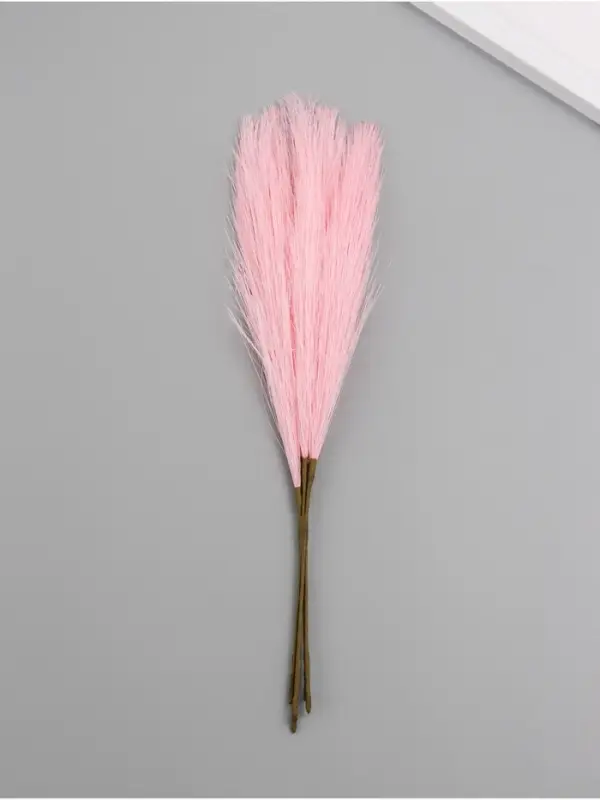 Искусственное растение для творчества "Ковыль" розовый 29 см