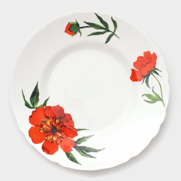 Сервиз столовый &laquo;Бархатная роза&raquo;, 37 предметов, стеклокерамика