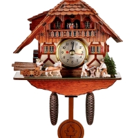 Часы настенные с кукушкой &laquo;Поместье&raquo;, плавный ход, 21.6&times;14.8&times;5.5 см