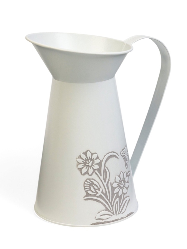 Кашпо "Кувшин Ромашки" белый, 12х16х20см