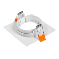 Светильник встраиваемый, поворотный, под лампу MR16, пластик, квадрат, пластик, белый