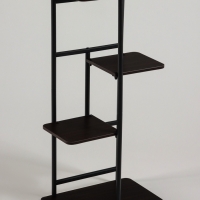 Подставка для цветов Greengo, 4 полки, 36 &times; 23 &times; 74 см, напольная, каркас металл, полки МДФ, чёрная