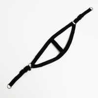 Шлейка "Комфорт" комбинированная, 2,5 см, ОШ 55-60 см, ОГ 60-65 см, чёрная